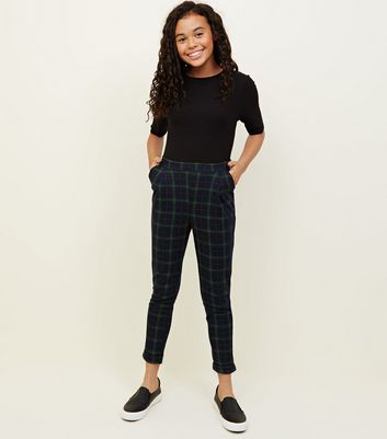 new look girls black trousers