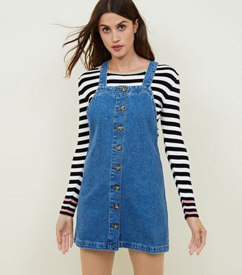 new look denim button dress