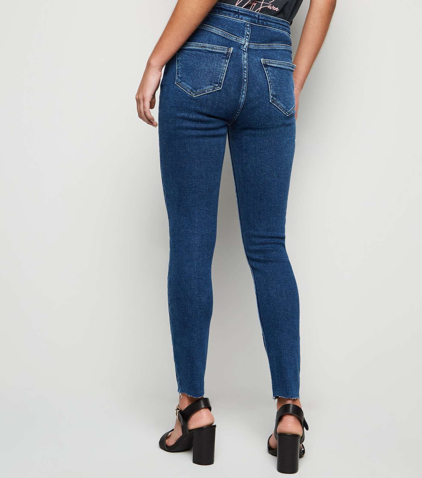 Blue Ripped High Waist Super Skinny Hallie Jeans Image 5