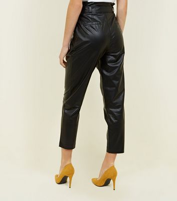 new look leather trousers