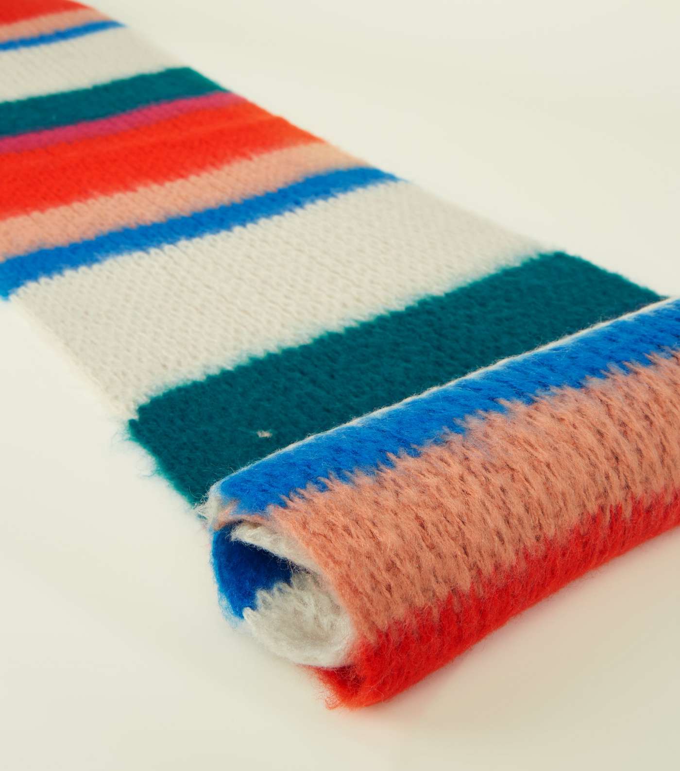 Multicoloured Stripe Extra Long Knit Scarf