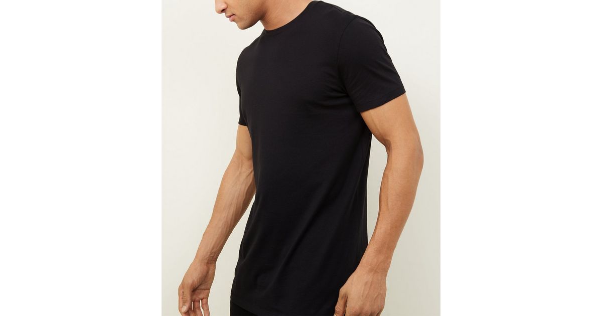 Black Longline TShirt New Look