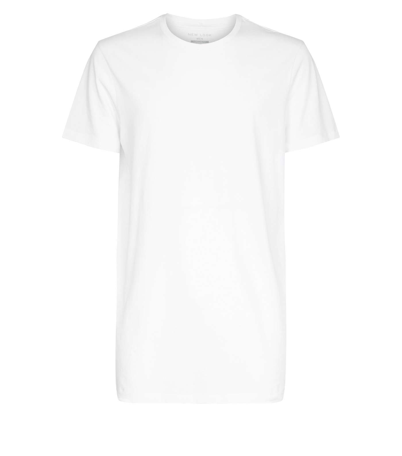 White Longline T-Shirt Image 4