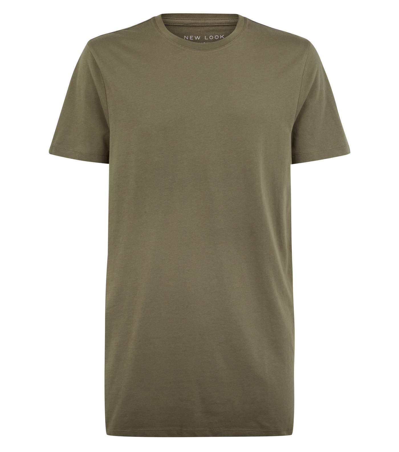 Khaki Longline T-Shirt Image 4