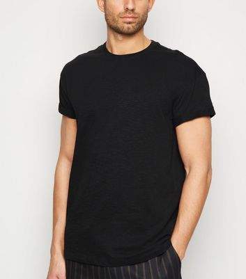 black roll sleeve tshirt