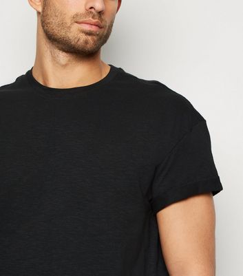 Tee shirt manche online retroussée homme