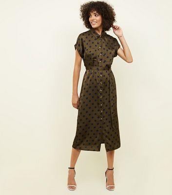 new look midi shirt dress