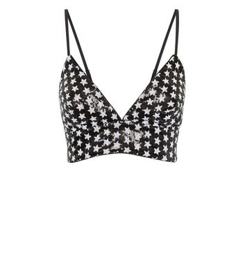 black sparkly bralette