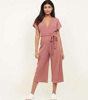 pink wrap jumpsuit