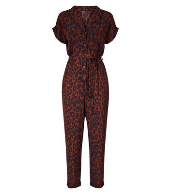 leopard jumpsuit new look