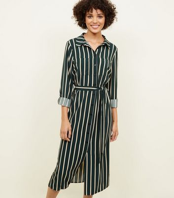 new look striped shirt dress