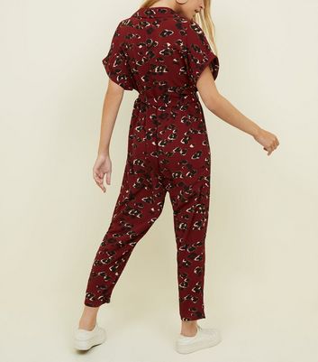 burgundy petite jumpsuit