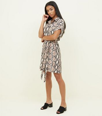 snakeskin dress new look