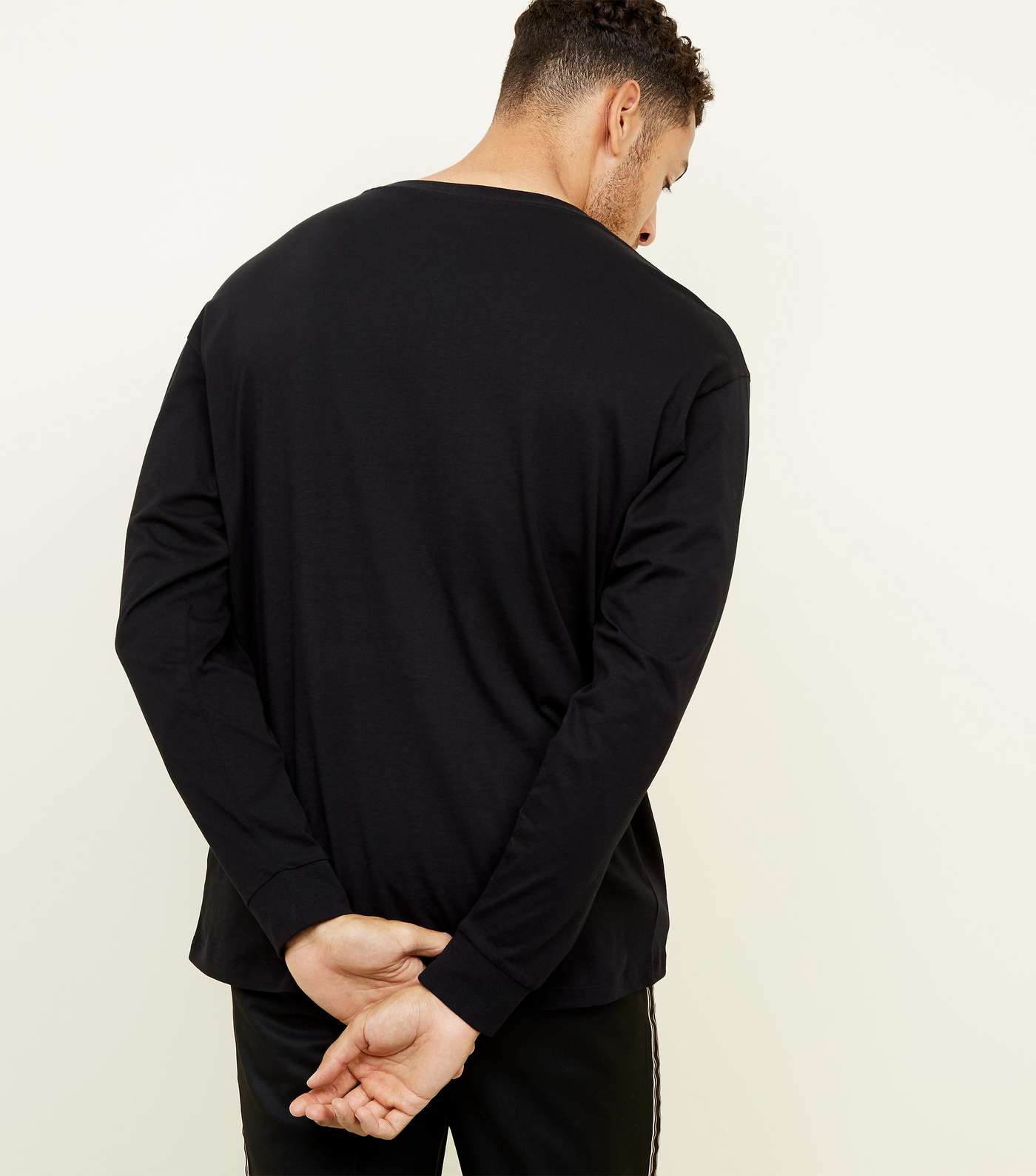 Black Long Sleeve Oversized T-Shirt Image 3