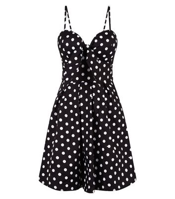 cameo rose polka dot dress