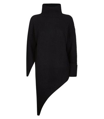 cowl neck longline jumper