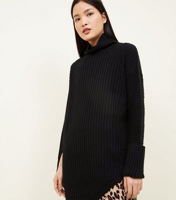 cowl neck longline jumper