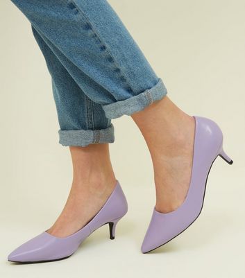 Wide Fit Lilac Kitten Heels | New Look