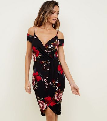 cold shoulder dress new look