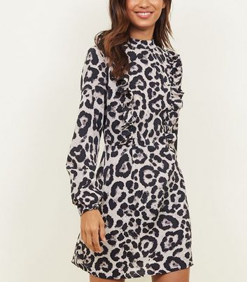 new look ax paris leopard print dress