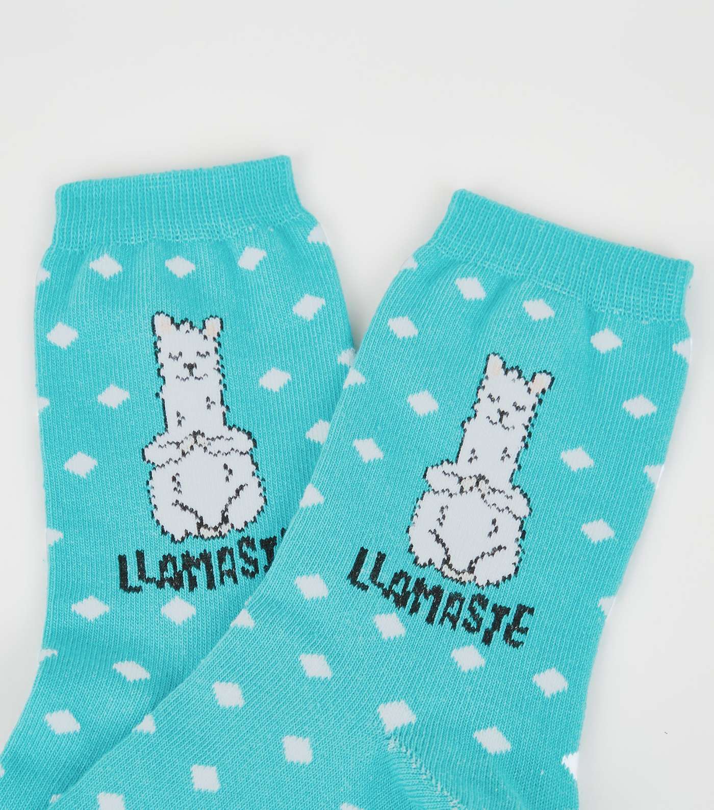 Teal Llamaste Slogan Socks Image 3