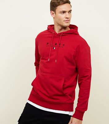 new look red hoodie