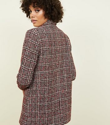 New look shop red check coat