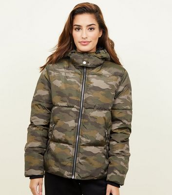 camo womens puffer jacket