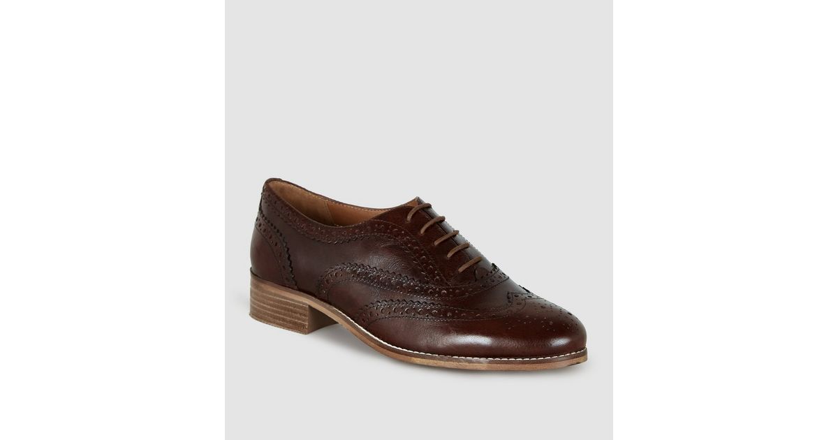 Brown Leather Lace Up Brogues New Look