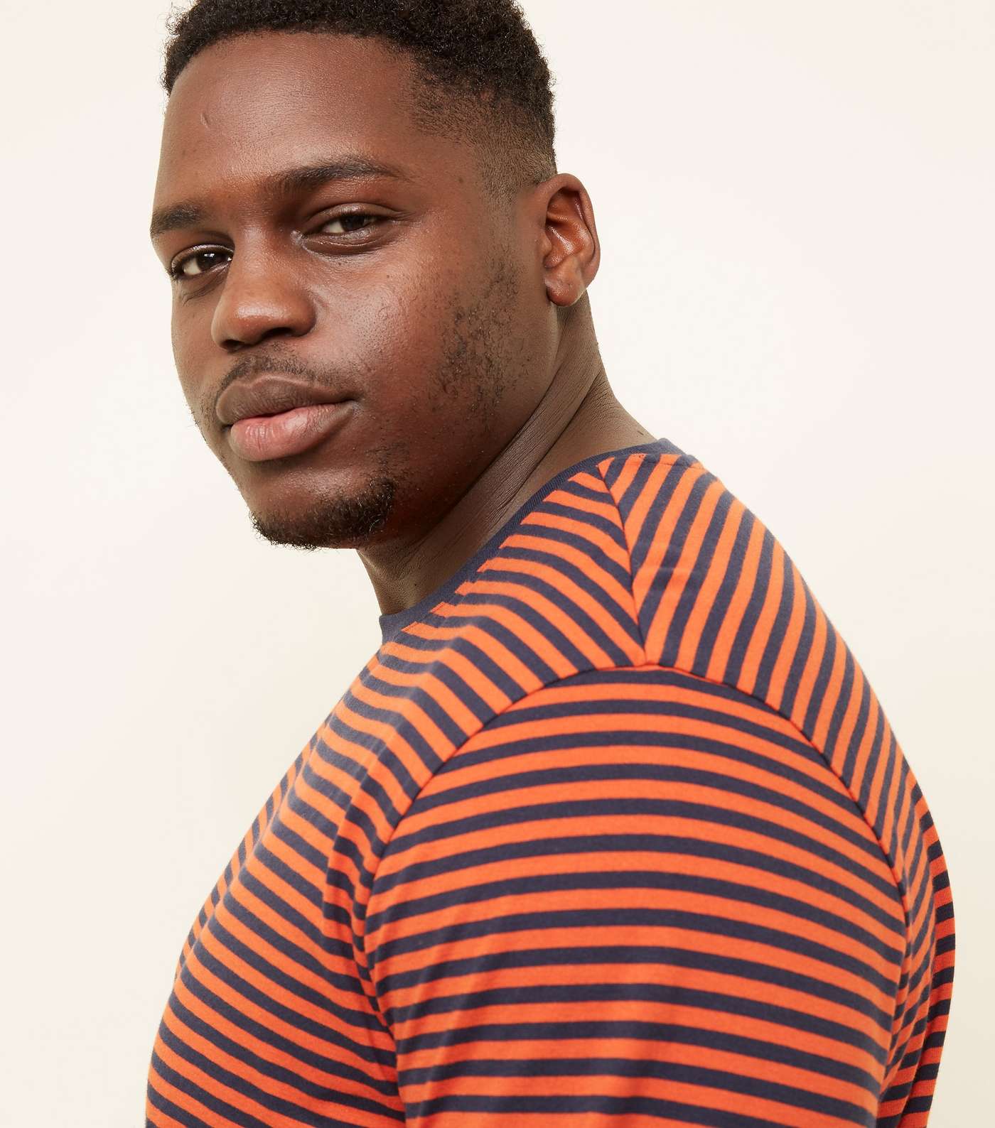 Plus Size Orange Stripe T-Shirt Image 4