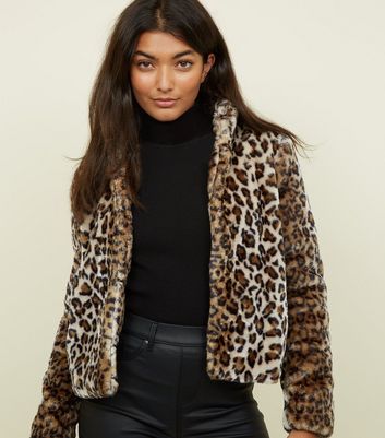 Leopard Print Jacket Faux Fur Hot, Real Leopard Faux Fur Coat