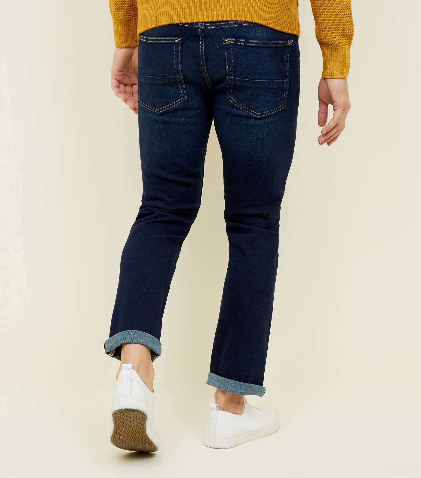 Bright Blue Crop Slim Jeans Image 3