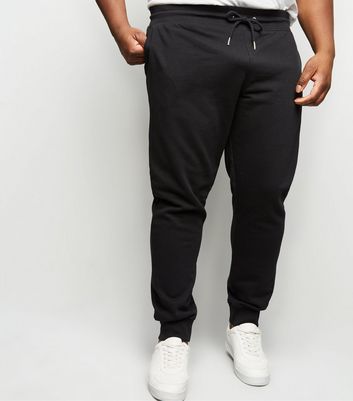 mens black cuffed joggers