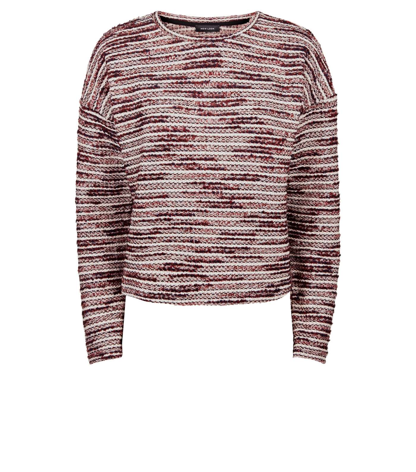 Red Boucle and Metallic Soft Knit Jumper Image 4