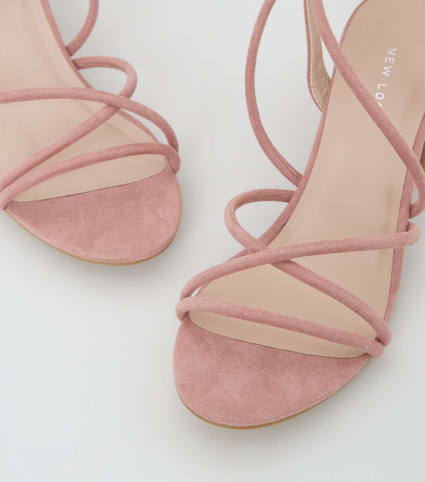 Pink Tube Strap Low Heel Sandals Image 3