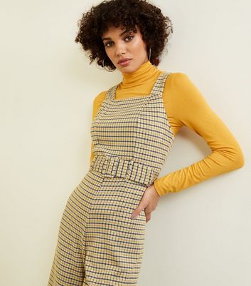 new look check jumpsuit