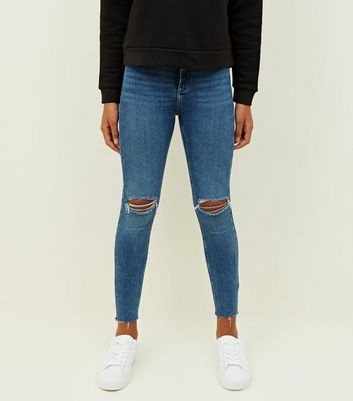 ripped high rise super skinny jeans