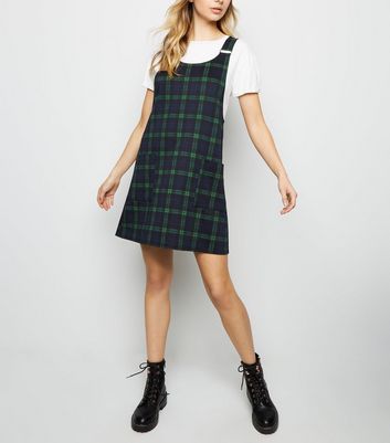 New look clearance green pinafore dress