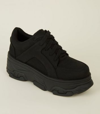 baskets plateforme noires