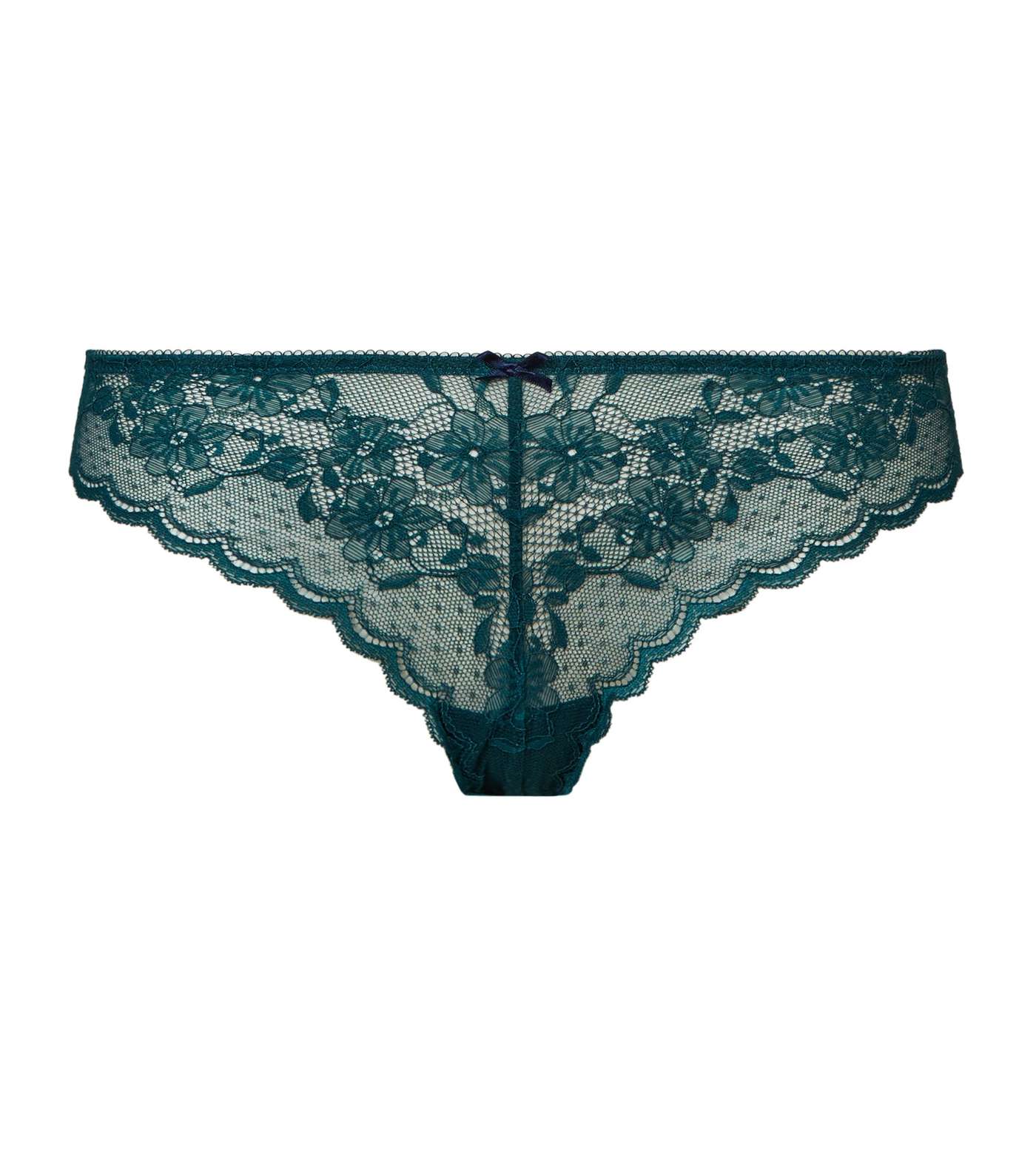Teal Lace Thong  Image 4