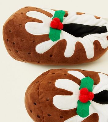 Christmas 2024 pudding slippers