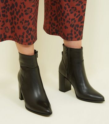 pointy leather boots