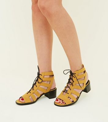 Mustard low hot sale heels