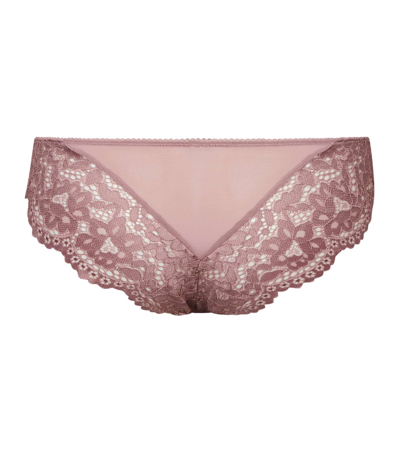 Mid Pink Lace Brazilian Briefs  Image 5