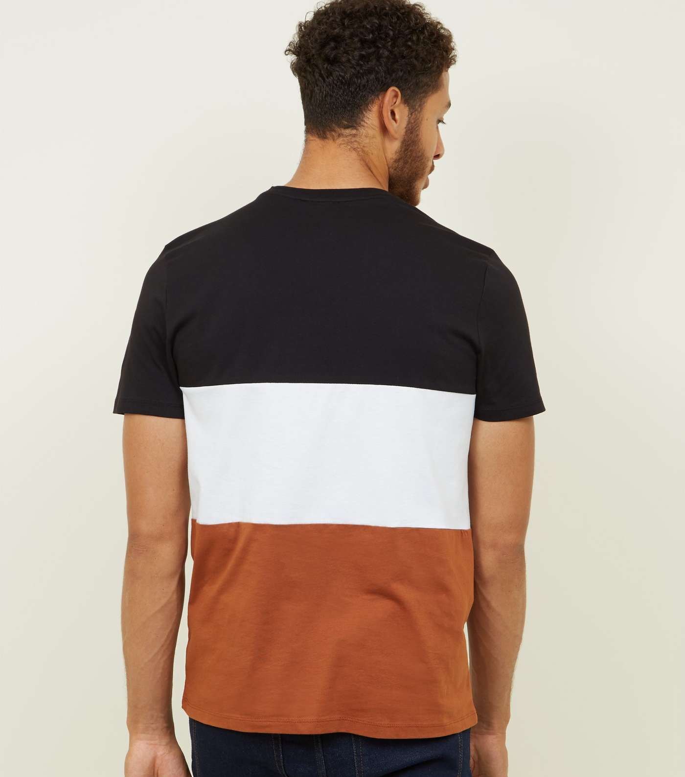 Brown Archive Embroidered Colour Block T-Shirt Image 3