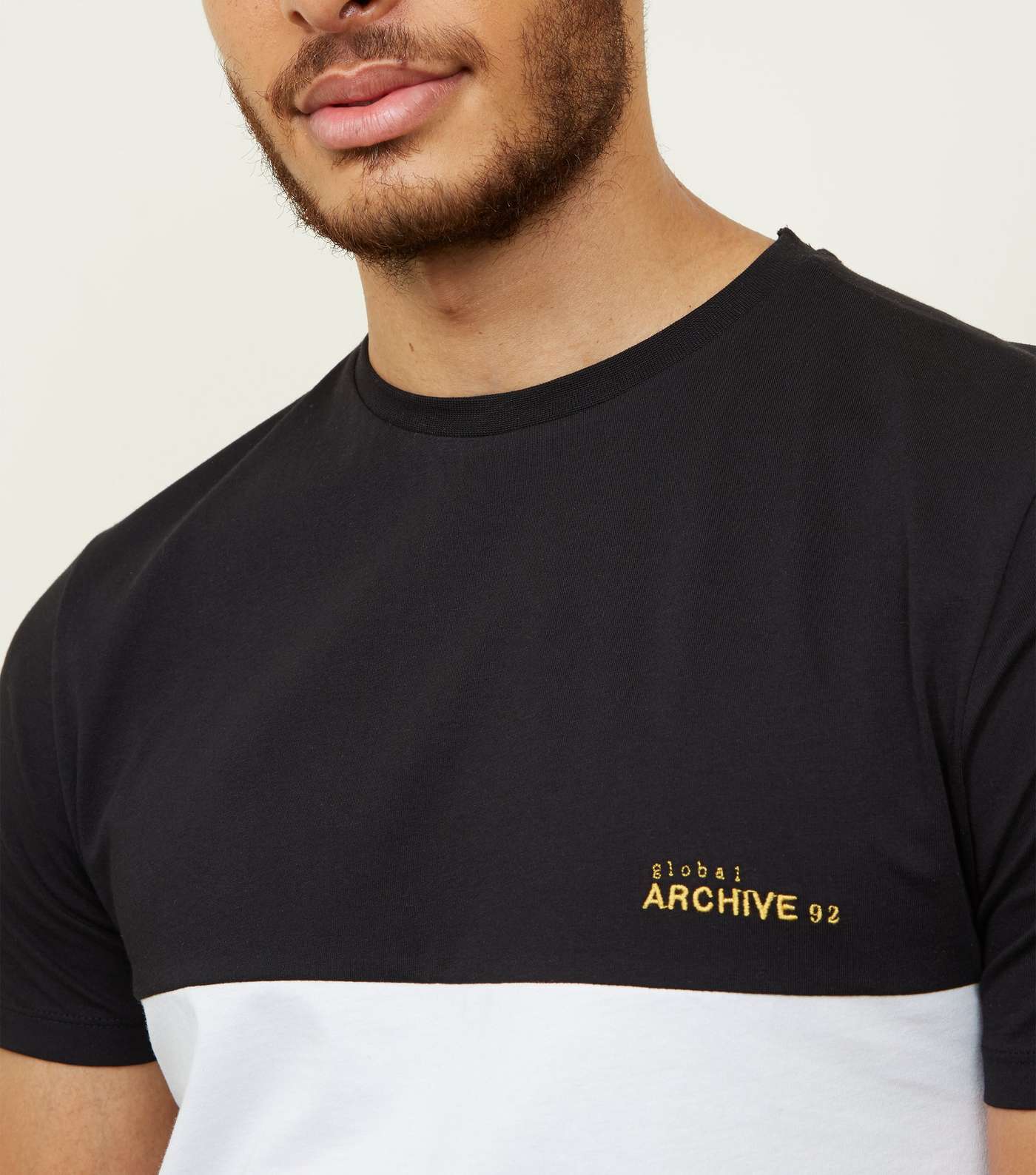 Brown Archive Embroidered Colour Block T-Shirt Image 5