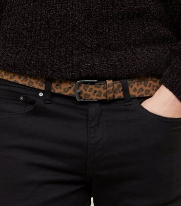 leopard print belt new look