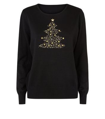 Wallis black christmas outlet tree jumper