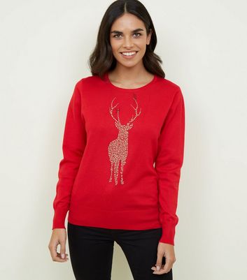 red xmas jumper