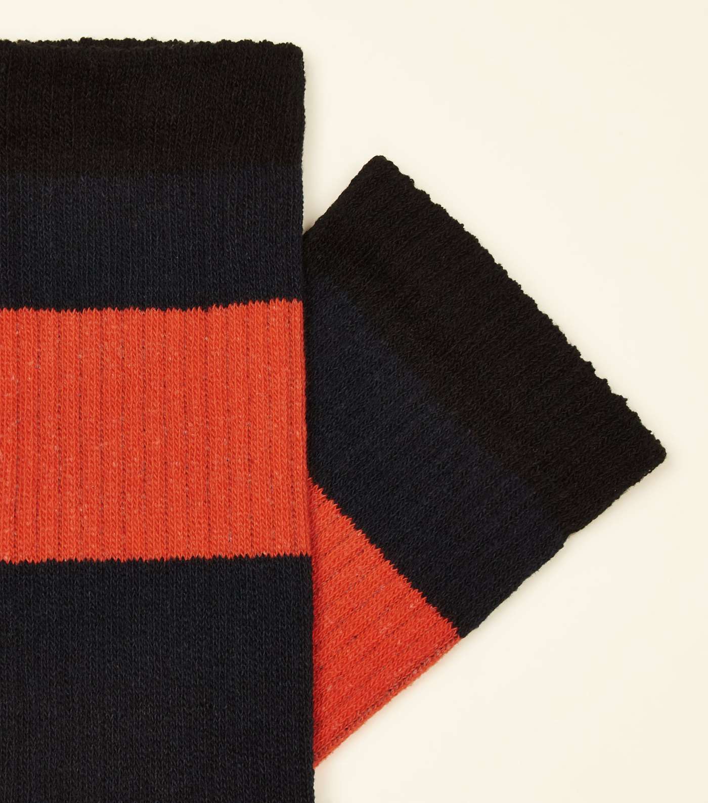 Orange Stripe Sports Inspired Socks Image 2